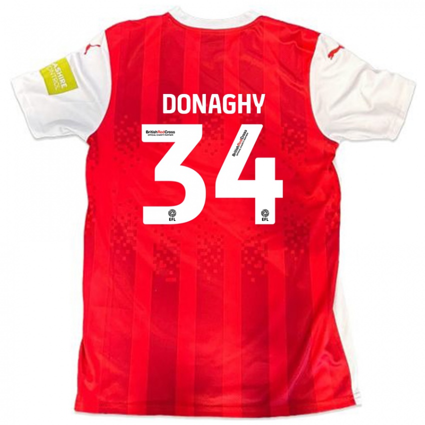 Kinderen Tom Donaghy #34 Rood Wit Thuisshirt Thuistenue 2024/25 T-Shirt