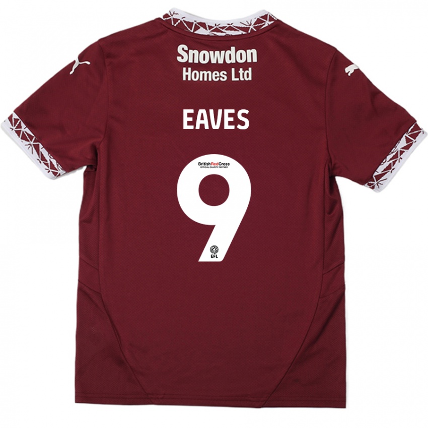 Kinderen Tom Eaves #9 Bordeauxrood Thuisshirt Thuistenue 2024/25 T-Shirt