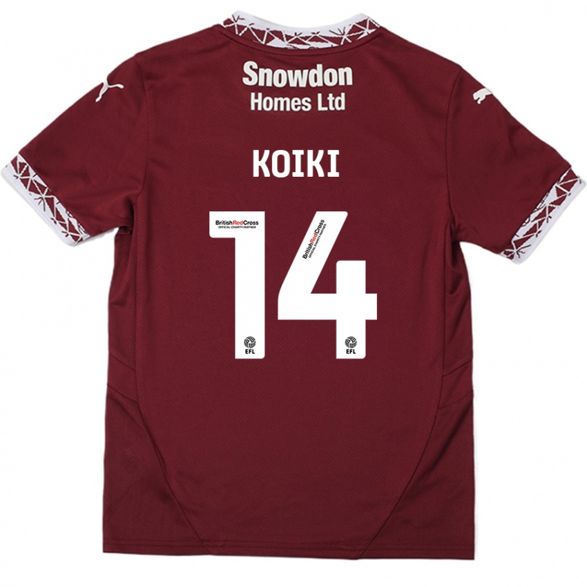 Kinderen Ali Koiki #14 Bordeauxrood Thuisshirt Thuistenue 2024/25 T-Shirt