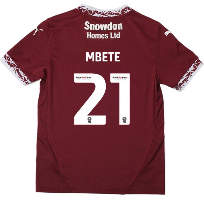 Kinderen Luke Mbete #21 Bordeauxrood Thuisshirt Thuistenue 2024/25 T-Shirt