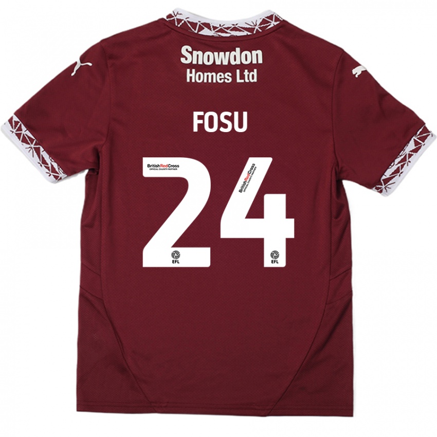 Kinderen Tariqe Fosu #24 Bordeauxrood Thuisshirt Thuistenue 2024/25 T-Shirt