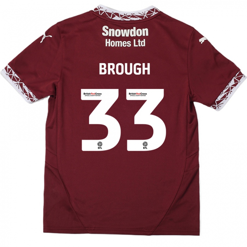 Kinderen Patrick Brough #33 Bordeauxrood Thuisshirt Thuistenue 2024/25 T-Shirt