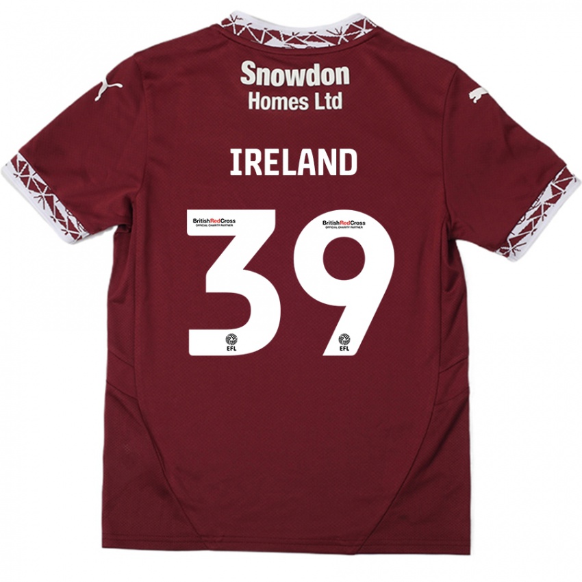 Kinderen Matthew Ireland #39 Bordeauxrood Thuisshirt Thuistenue 2024/25 T-Shirt