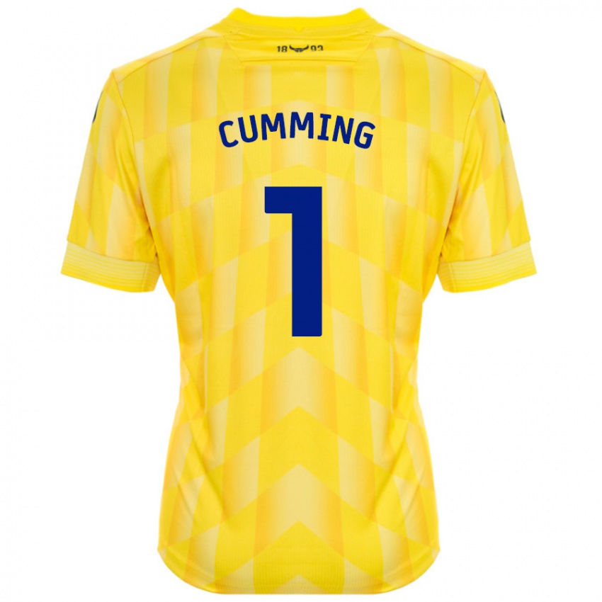 Kinderen Jamie Cumming #1 Geel Thuisshirt Thuistenue 2024/25 T-Shirt