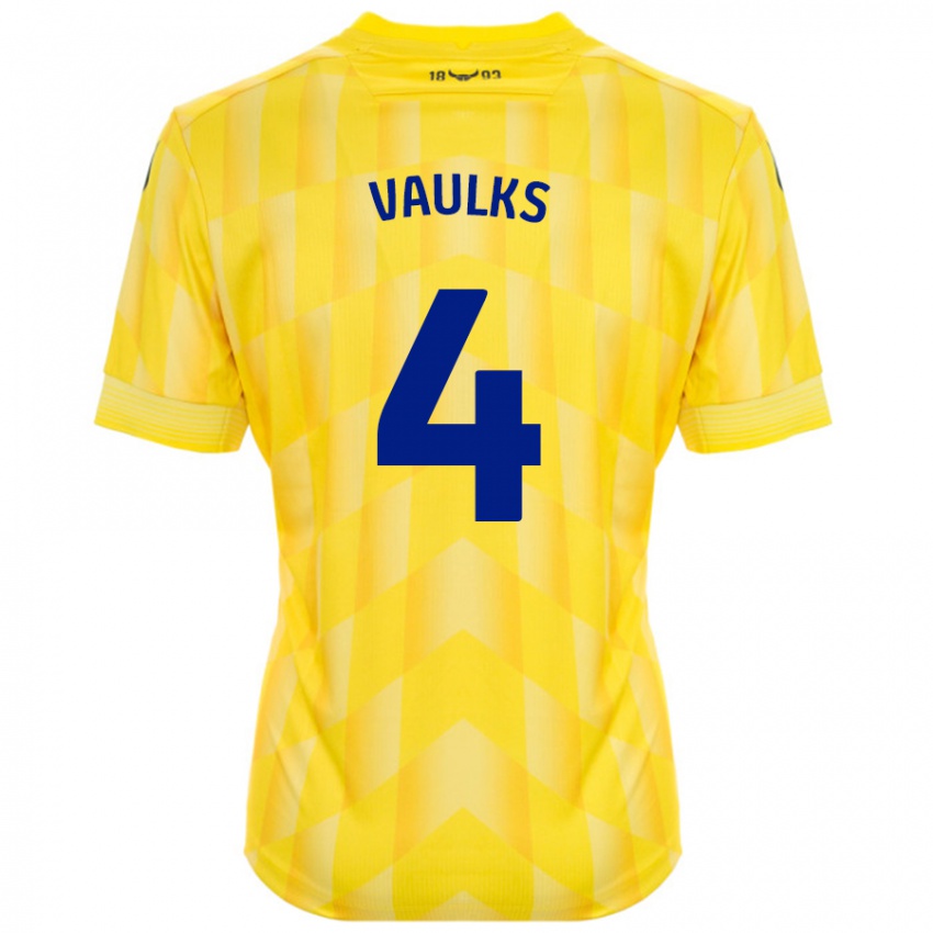 Kinderen Will Vaulks #4 Geel Thuisshirt Thuistenue 2024/25 T-Shirt