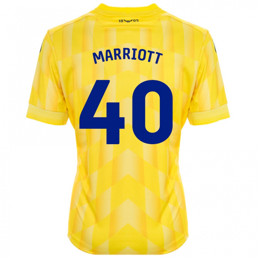 Kinderen Monty Marriott #40 Geel Thuisshirt Thuistenue 2024/25 T-Shirt