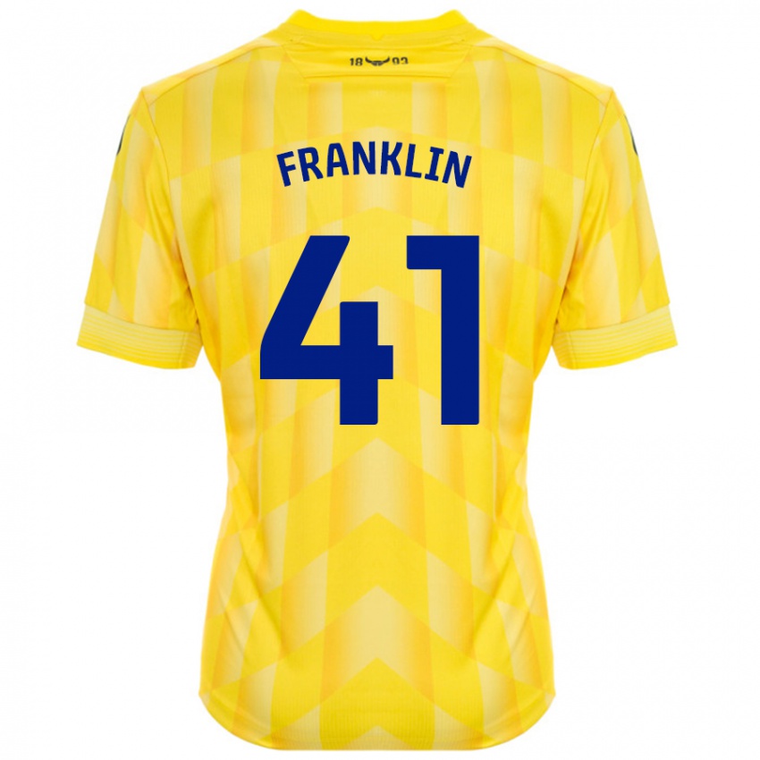 Kinderen George Franklin #41 Geel Thuisshirt Thuistenue 2024/25 T-Shirt