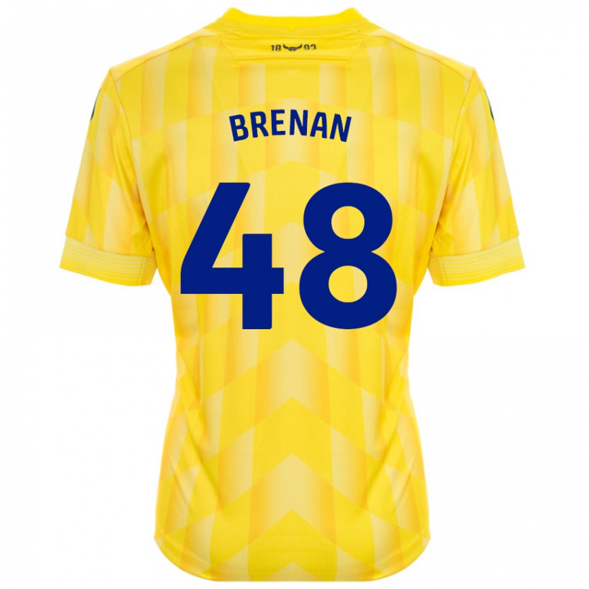 Kinderen Tobias Brenan #48 Geel Thuisshirt Thuistenue 2024/25 T-Shirt