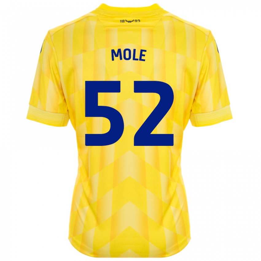 Kinderen Harrison Mole #52 Geel Thuisshirt Thuistenue 2024/25 T-Shirt