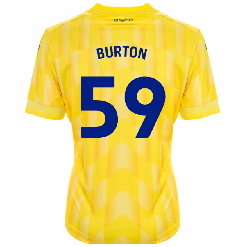 Kinderen Kasway Burton #59 Geel Thuisshirt Thuistenue 2024/25 T-Shirt