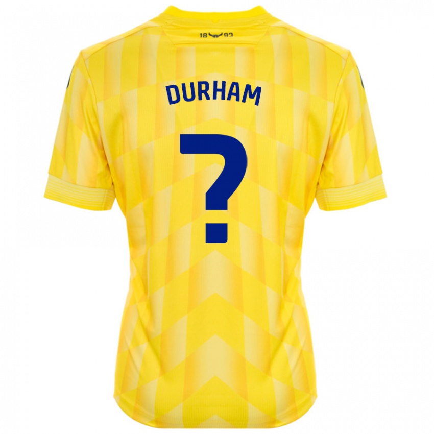 Kinderen Lucy Durham #0 Geel Thuisshirt Thuistenue 2024/25 T-Shirt