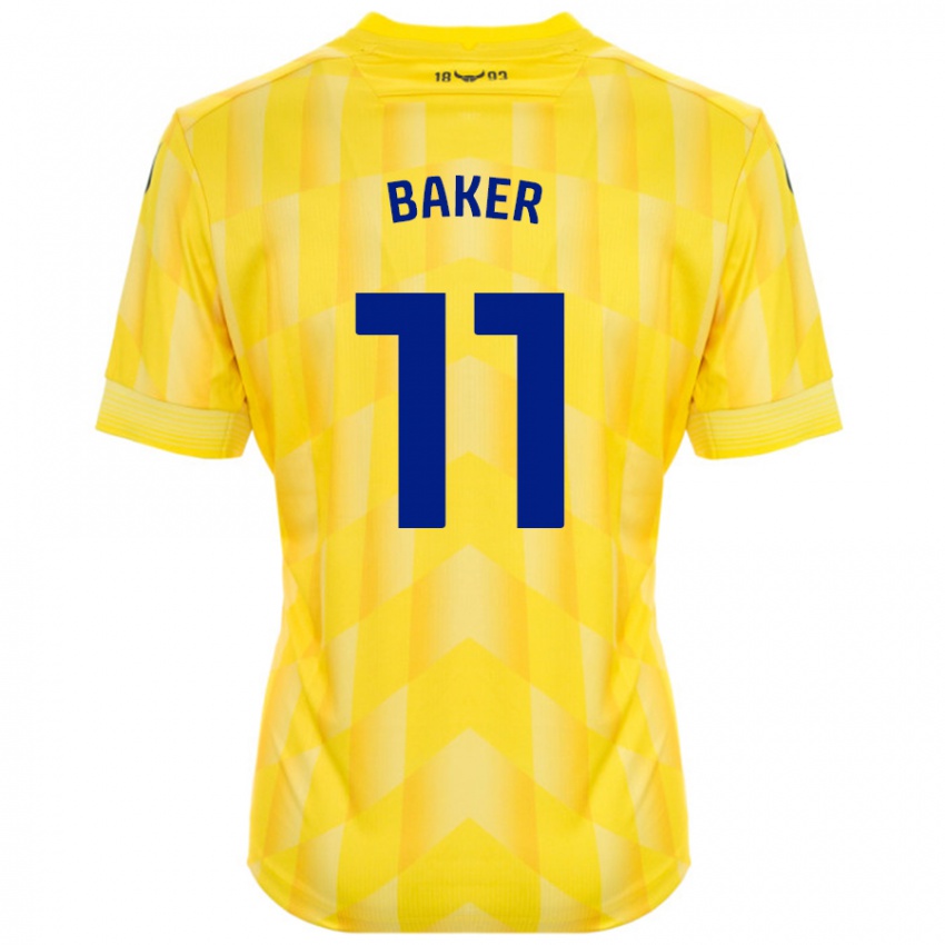 Kinderen Sophie Baker #11 Geel Thuisshirt Thuistenue 2024/25 T-Shirt