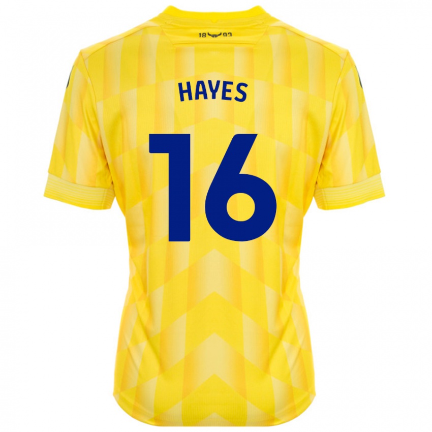 Kinderen Georgia Hayes #16 Geel Thuisshirt Thuistenue 2024/25 T-Shirt