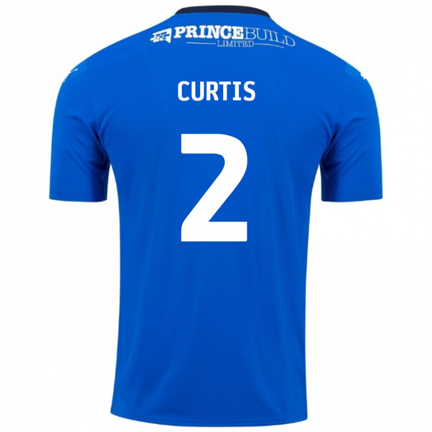 Kinderen Sam Curtis #2 Blauw Wit Thuisshirt Thuistenue 2024/25 T-Shirt