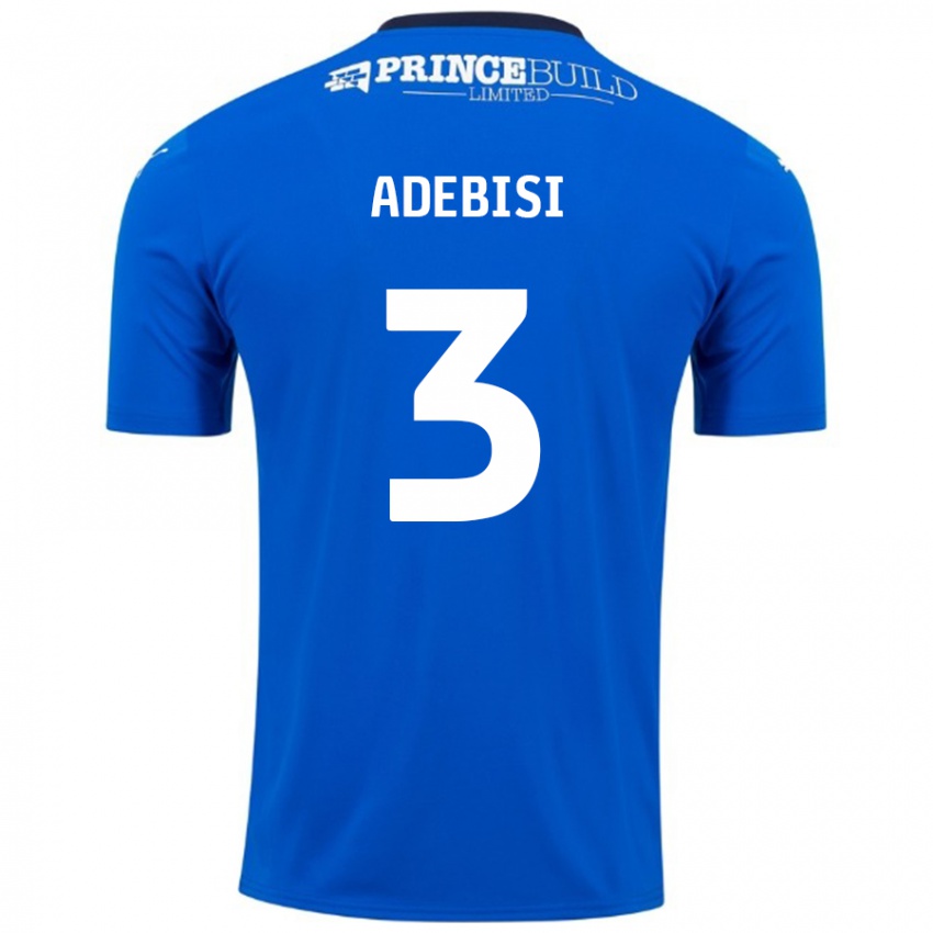 Kinderen Rio Adebisi #3 Blauw Wit Thuisshirt Thuistenue 2024/25 T-Shirt