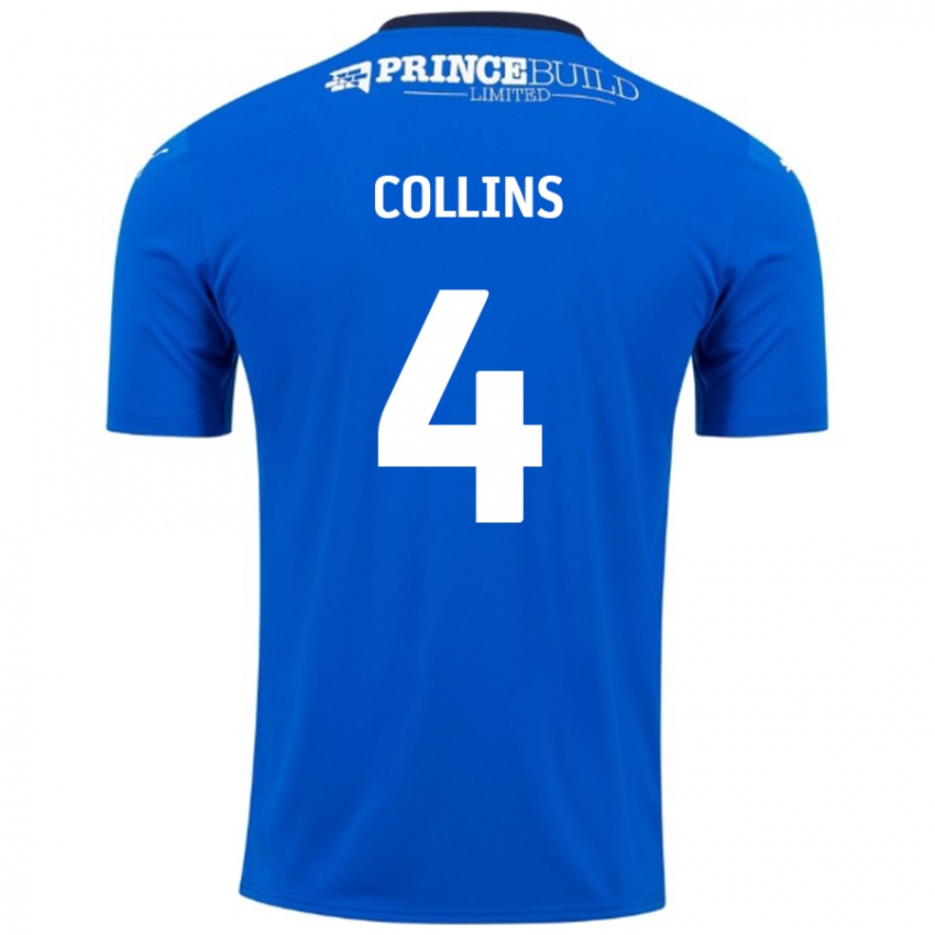 Kinderen Archie Collins #4 Blauw Wit Thuisshirt Thuistenue 2024/25 T-Shirt