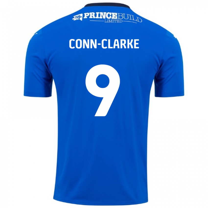 Kinderen Chris Conn-Clarke #9 Blauw Wit Thuisshirt Thuistenue 2024/25 T-Shirt