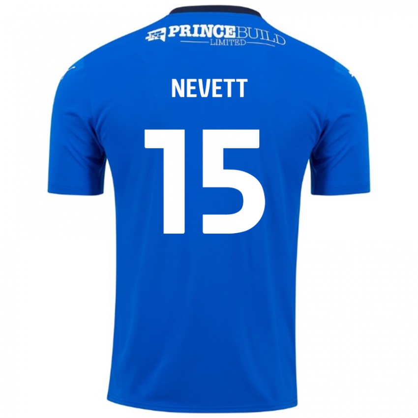 Kinderen George Nevett #15 Blauw Wit Thuisshirt Thuistenue 2024/25 T-Shirt