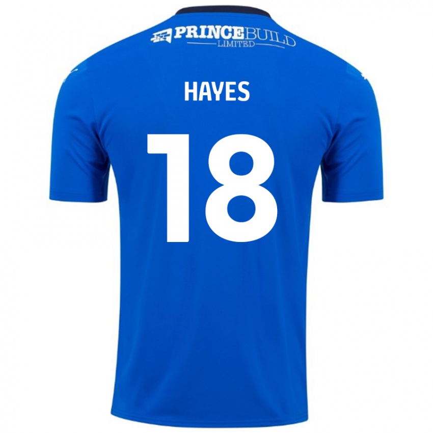 Kinderen Cian Hayes #18 Blauw Wit Thuisshirt Thuistenue 2024/25 T-Shirt