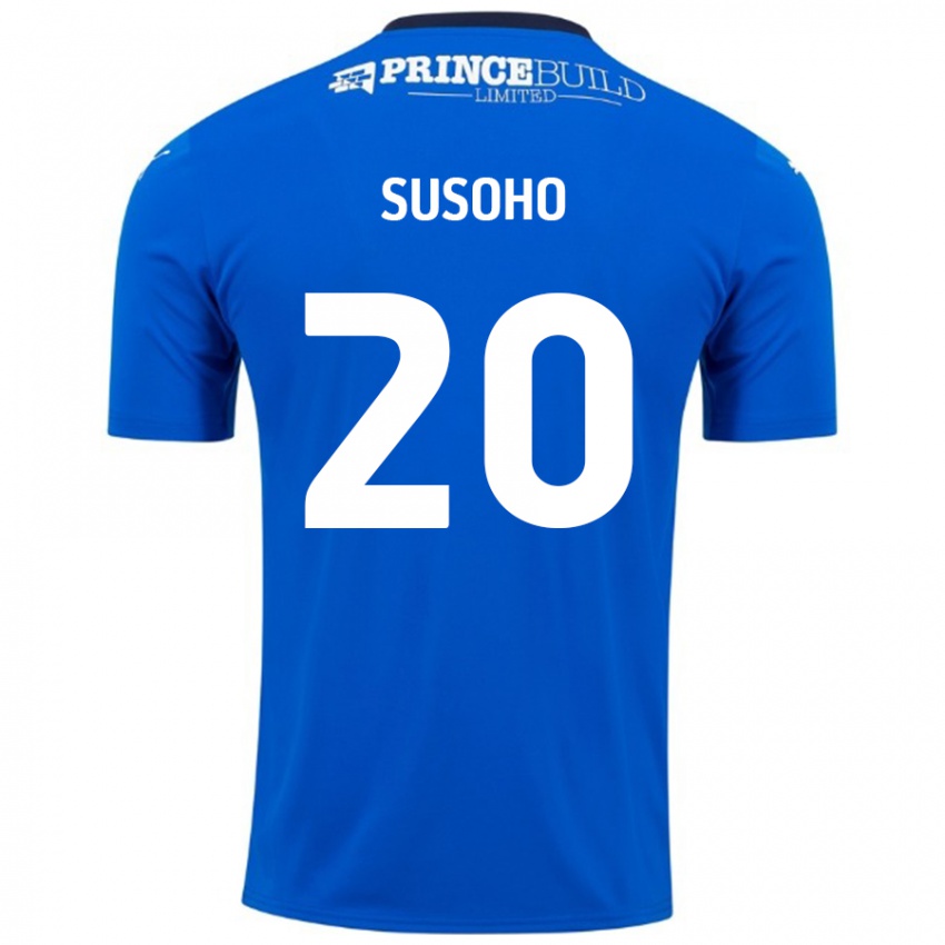 Kinderen Mahamadou Susoho #20 Blauw Wit Thuisshirt Thuistenue 2024/25 T-Shirt