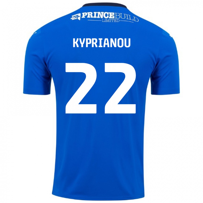 Kinderen Hector Kyprianou #22 Blauw Wit Thuisshirt Thuistenue 2024/25 T-Shirt