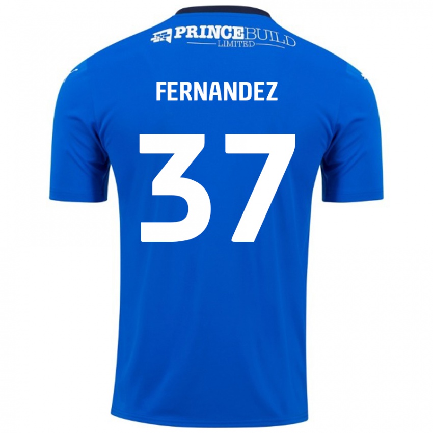 Kinderen Emmanuel Fernandez #37 Blauw Wit Thuisshirt Thuistenue 2024/25 T-Shirt