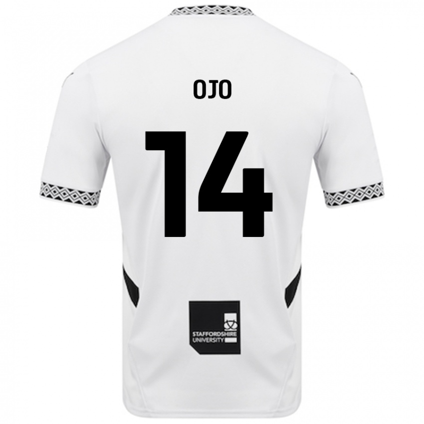 Kinderen Funso Ojo #14 Wit Thuisshirt Thuistenue 2024/25 T-Shirt