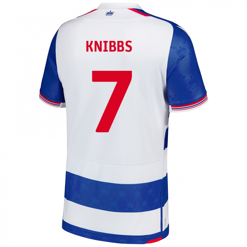 Kinderen Harvey Knibbs #7 Blauw Wit Thuisshirt Thuistenue 2024/25 T-Shirt