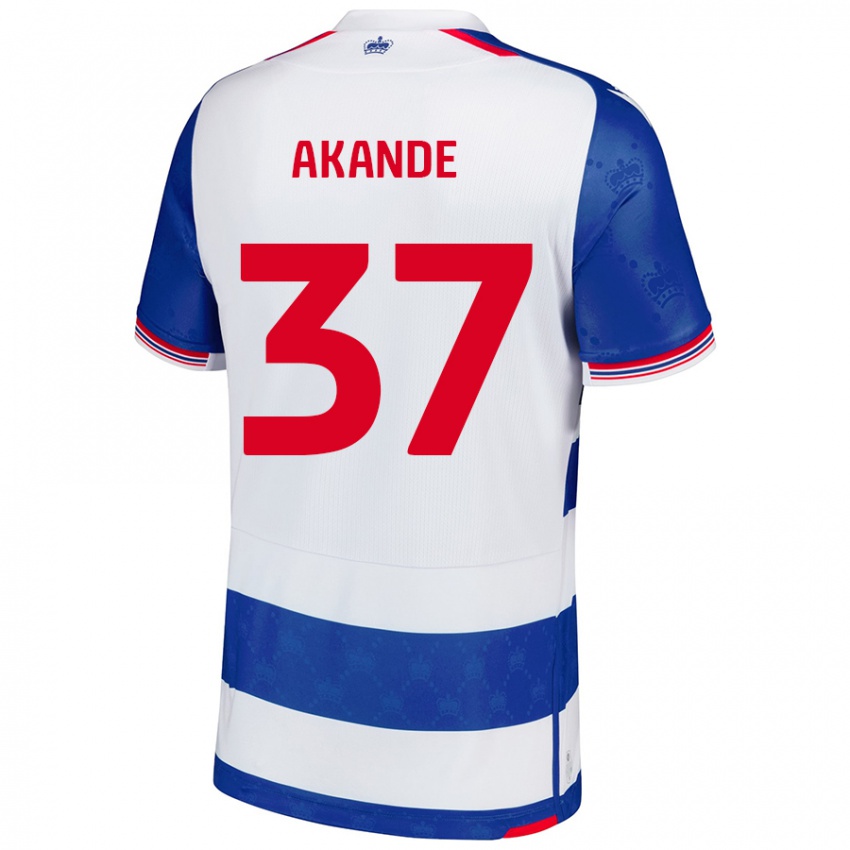 Kinderen Adrian Akande #37 Blauw Wit Thuisshirt Thuistenue 2024/25 T-Shirt