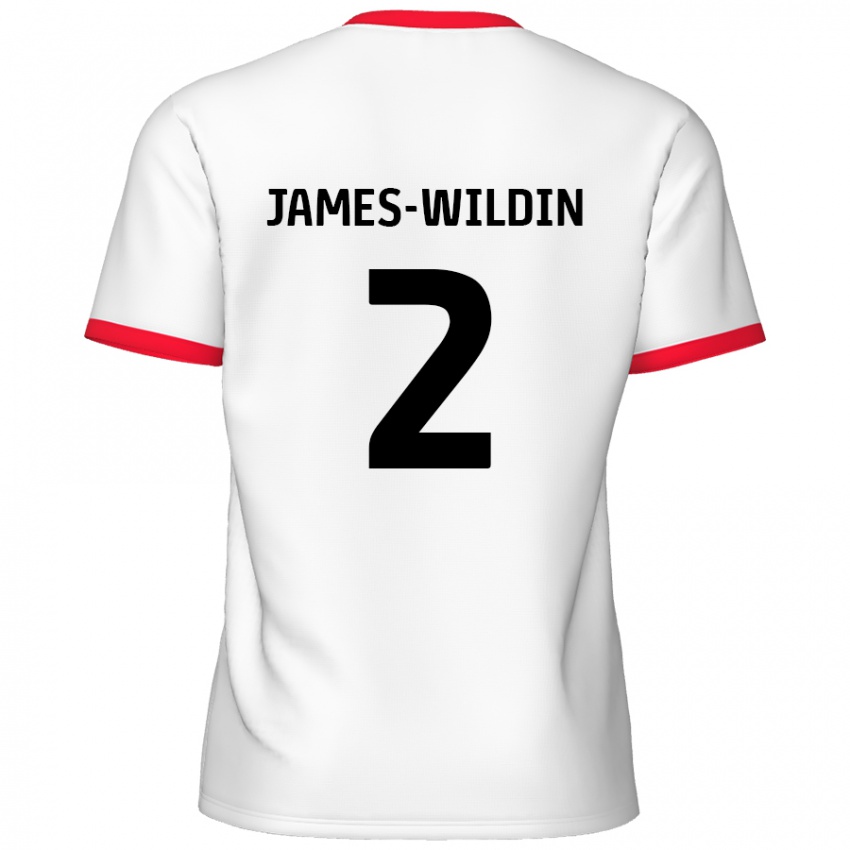 Kinderen Luther James-Wildin #2 Wit Rood Thuisshirt Thuistenue 2024/25 T-Shirt