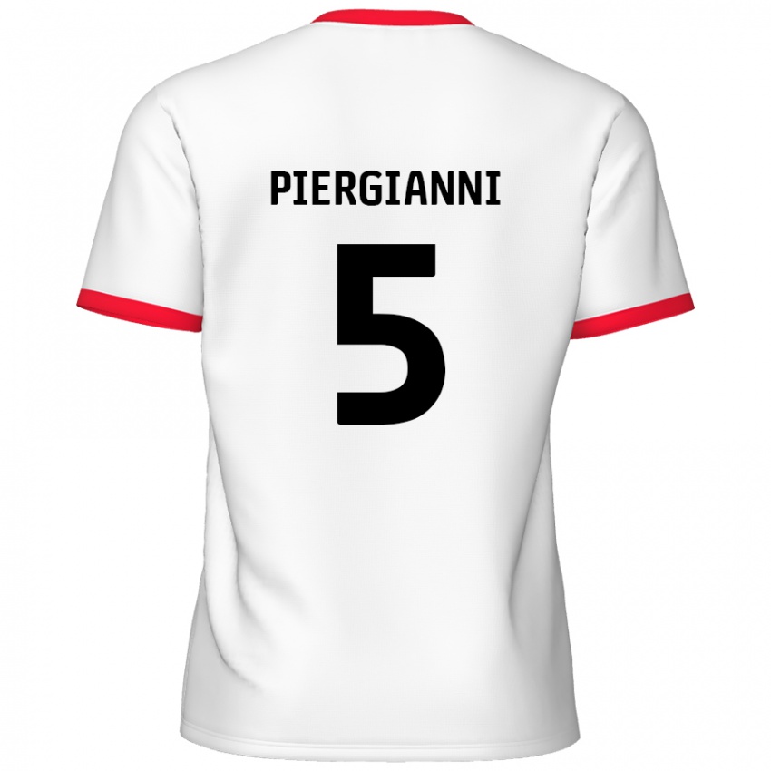 Kinderen Carl Piergianni #5 Wit Rood Thuisshirt Thuistenue 2024/25 T-Shirt