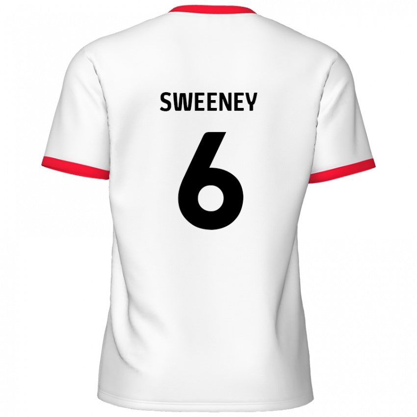 Kinderen Dan Sweeney #6 Wit Rood Thuisshirt Thuistenue 2024/25 T-Shirt