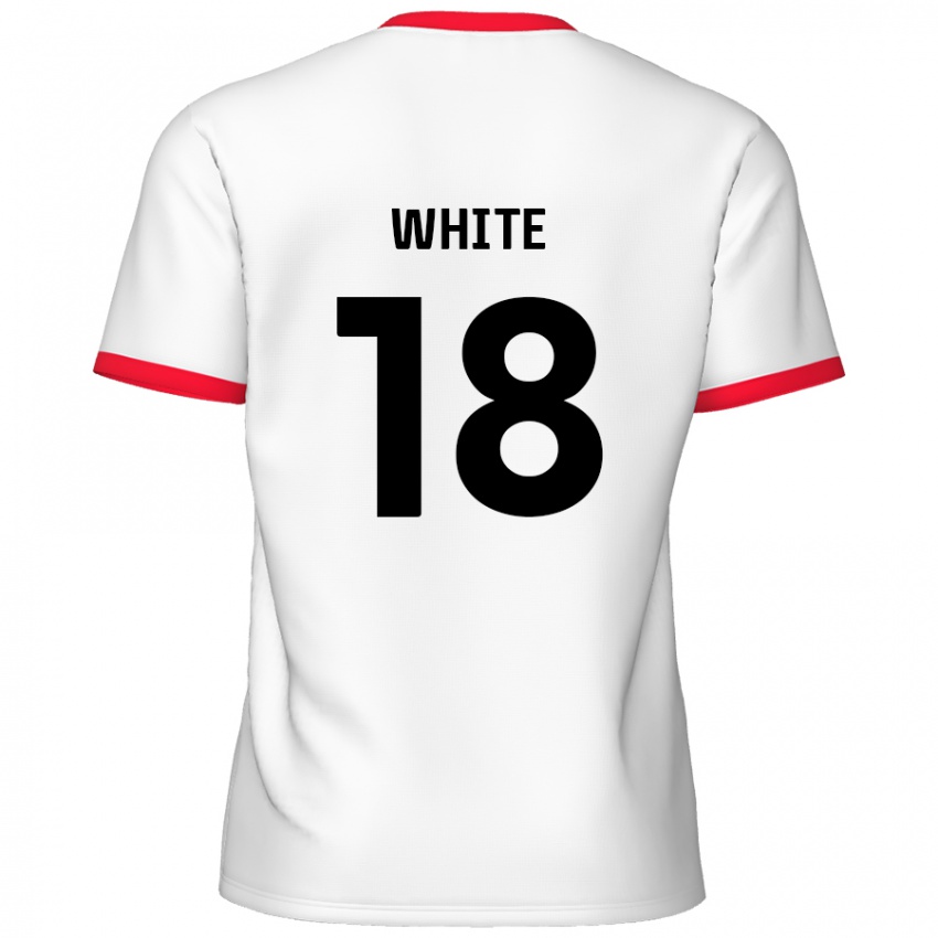 Kinderen Harvey White #18 Wit Rood Thuisshirt Thuistenue 2024/25 T-Shirt