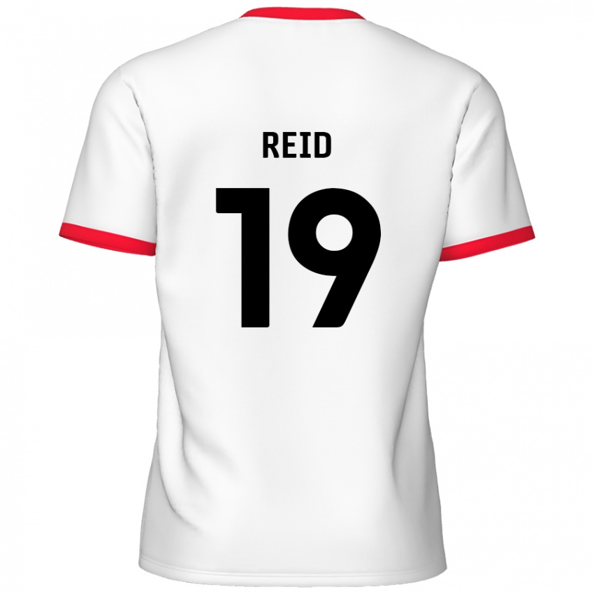 Kinderen Jamie Reid #19 Wit Rood Thuisshirt Thuistenue 2024/25 T-Shirt