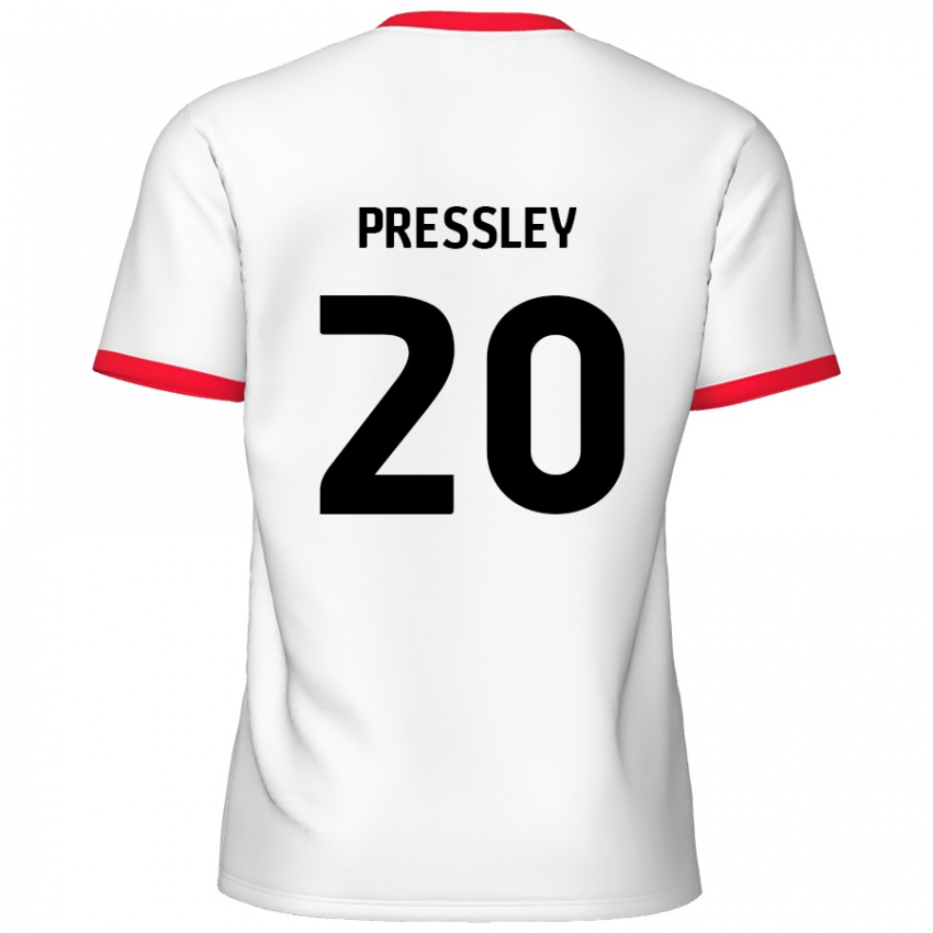 Kinderen Aaron Pressley #20 Wit Rood Thuisshirt Thuistenue 2024/25 T-Shirt