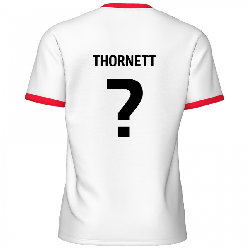 Kinderen Alfie Thornett #0 Wit Rood Thuisshirt Thuistenue 2024/25 T-Shirt