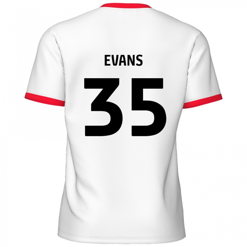 Kinderen Makise Evans #35 Wit Rood Thuisshirt Thuistenue 2024/25 T-Shirt