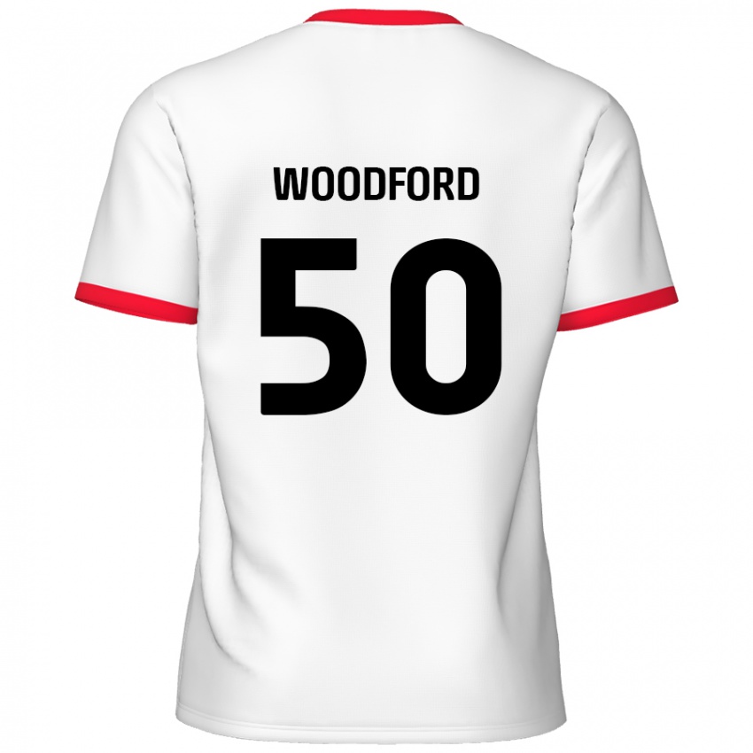 Kinderen Max Woodford #50 Wit Rood Thuisshirt Thuistenue 2024/25 T-Shirt