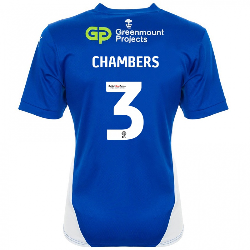 Kinderen Luke Chambers #3 Blauw Wit Thuisshirt Thuistenue 2024/25 T-Shirt