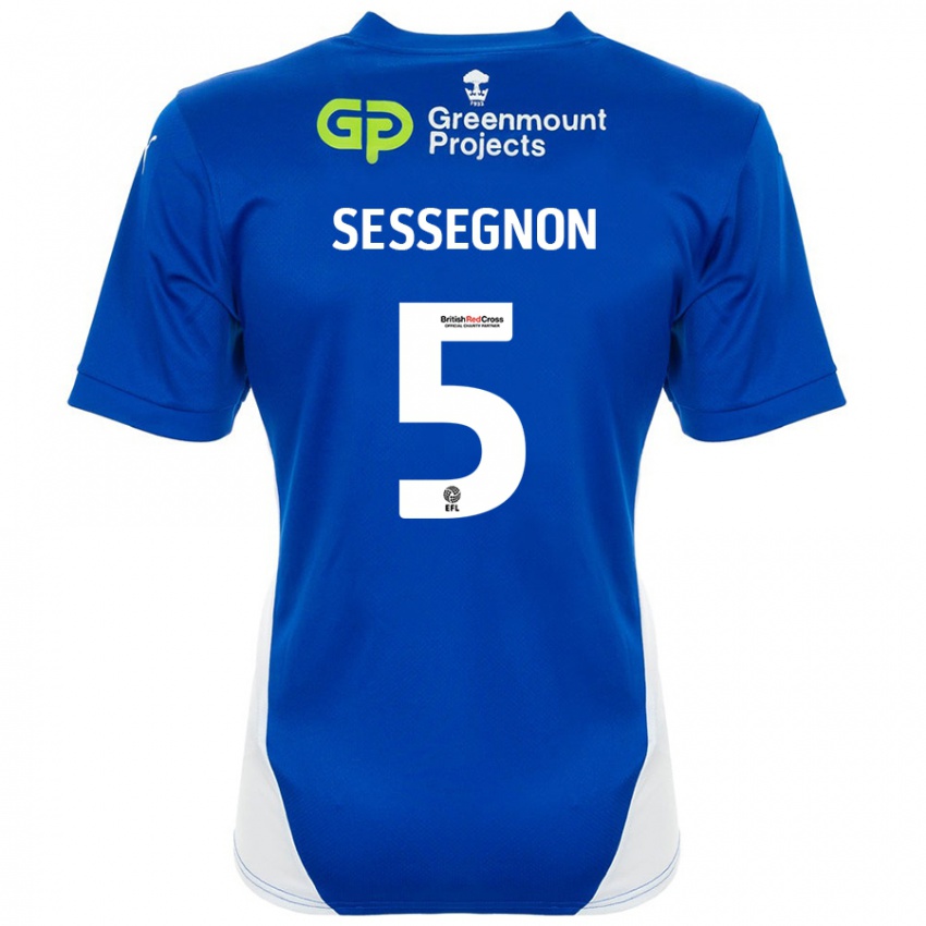 Kinderen Steven Sessegnon #5 Blauw Wit Thuisshirt Thuistenue 2024/25 T-Shirt