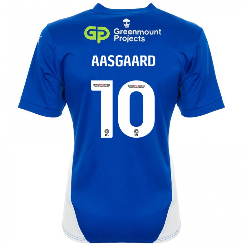 Kinderen Thelo Aasgaard #10 Blauw Wit Thuisshirt Thuistenue 2024/25 T-Shirt