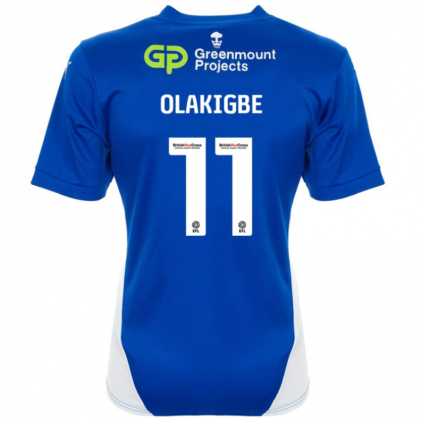 Kinderen Michael Olakigbe #11 Blauw Wit Thuisshirt Thuistenue 2024/25 T-Shirt