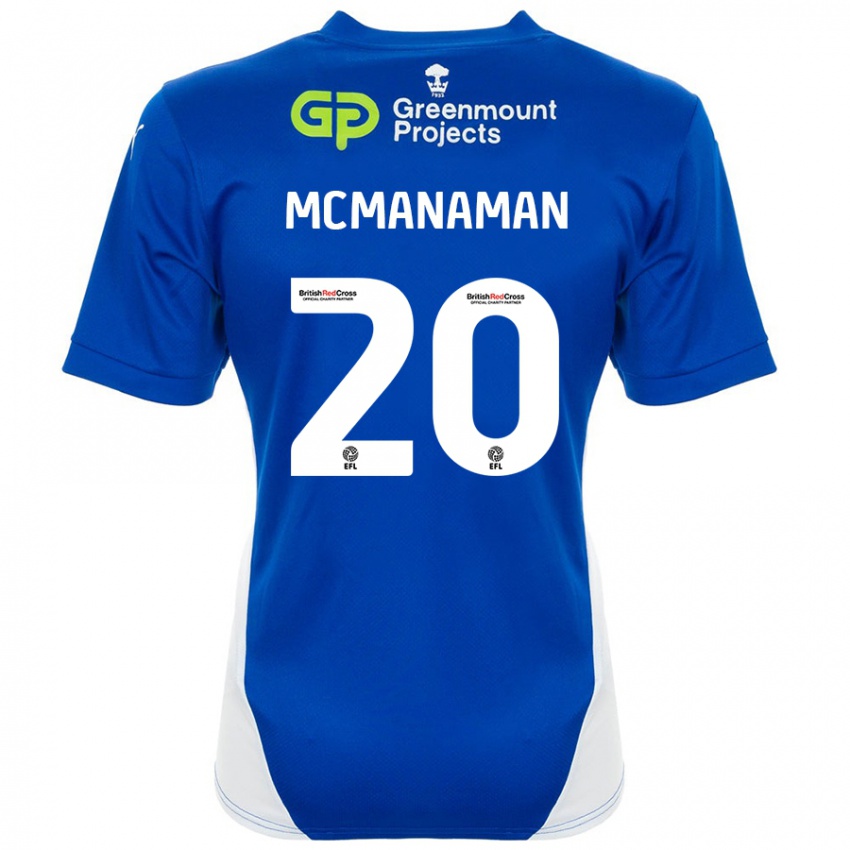 Kinderen Callum Mcmanaman #20 Blauw Wit Thuisshirt Thuistenue 2024/25 T-Shirt