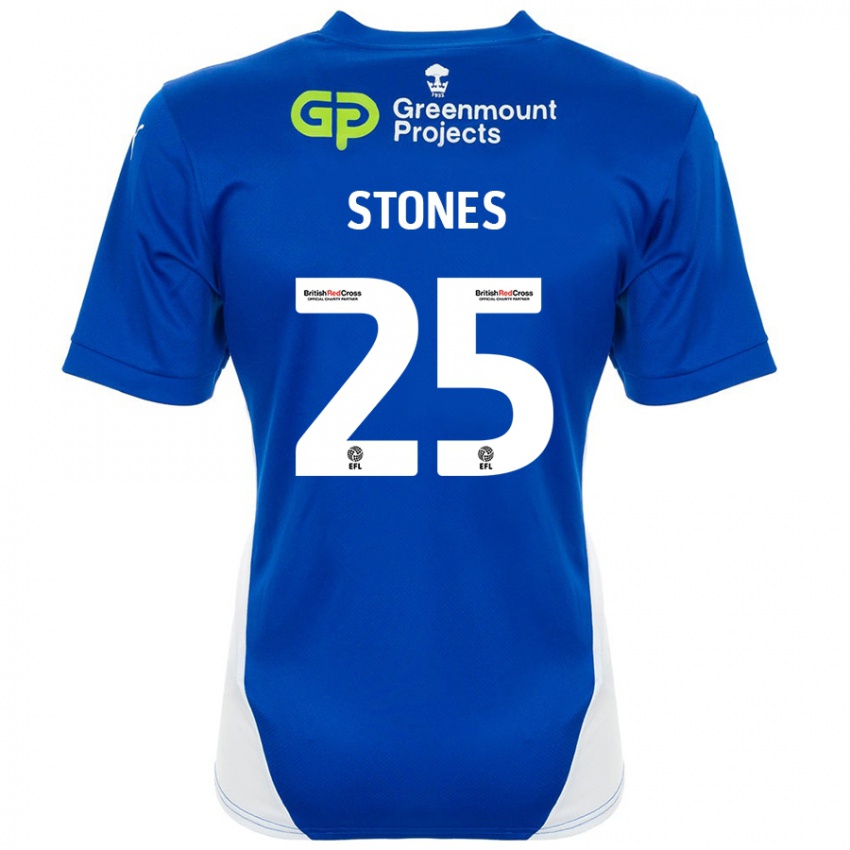 Kinderen Josh Stones #25 Blauw Wit Thuisshirt Thuistenue 2024/25 T-Shirt