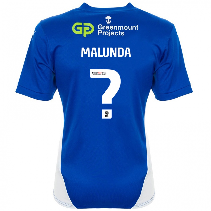 Kinderen Troy Malunda #0 Blauw Wit Thuisshirt Thuistenue 2024/25 T-Shirt