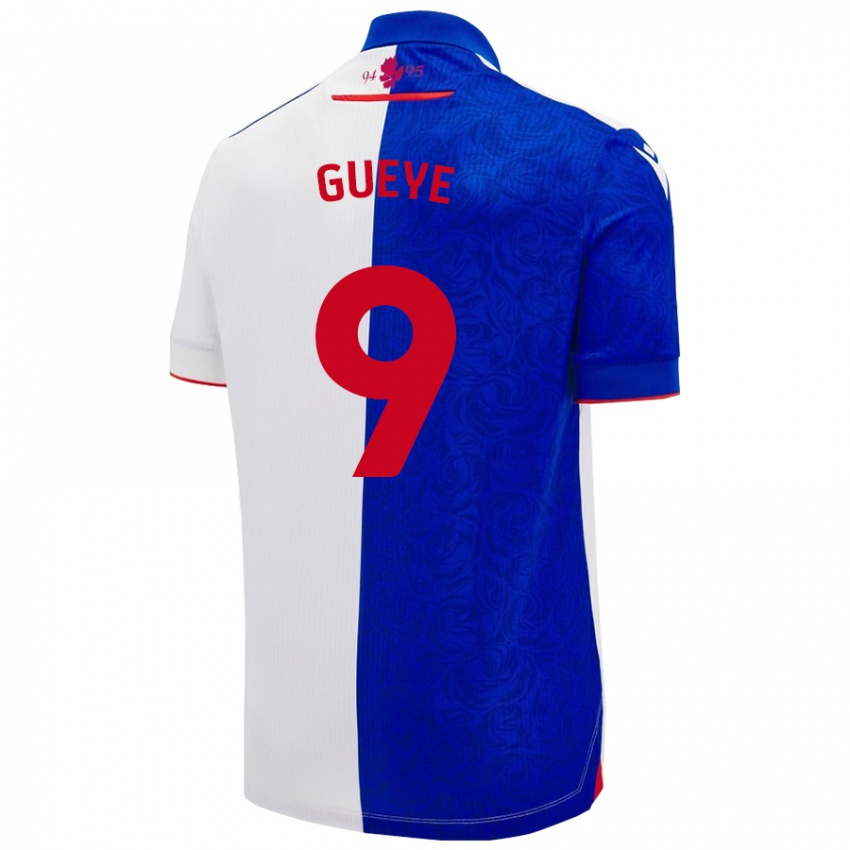 Kinderen Makhtar Gueye #9 Hemelsblauw Wit Thuisshirt Thuistenue 2024/25 T-Shirt