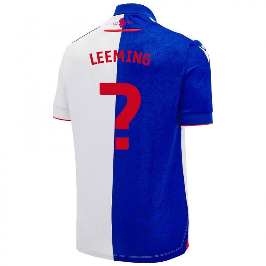 Kinderen Bruce Leeming #0 Hemelsblauw Wit Thuisshirt Thuistenue 2024/25 T-Shirt