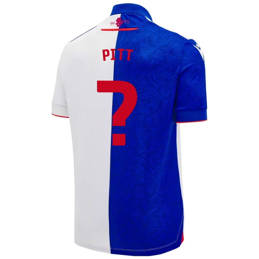 Kinderen Theo Pitt #0 Hemelsblauw Wit Thuisshirt Thuistenue 2024/25 T-Shirt