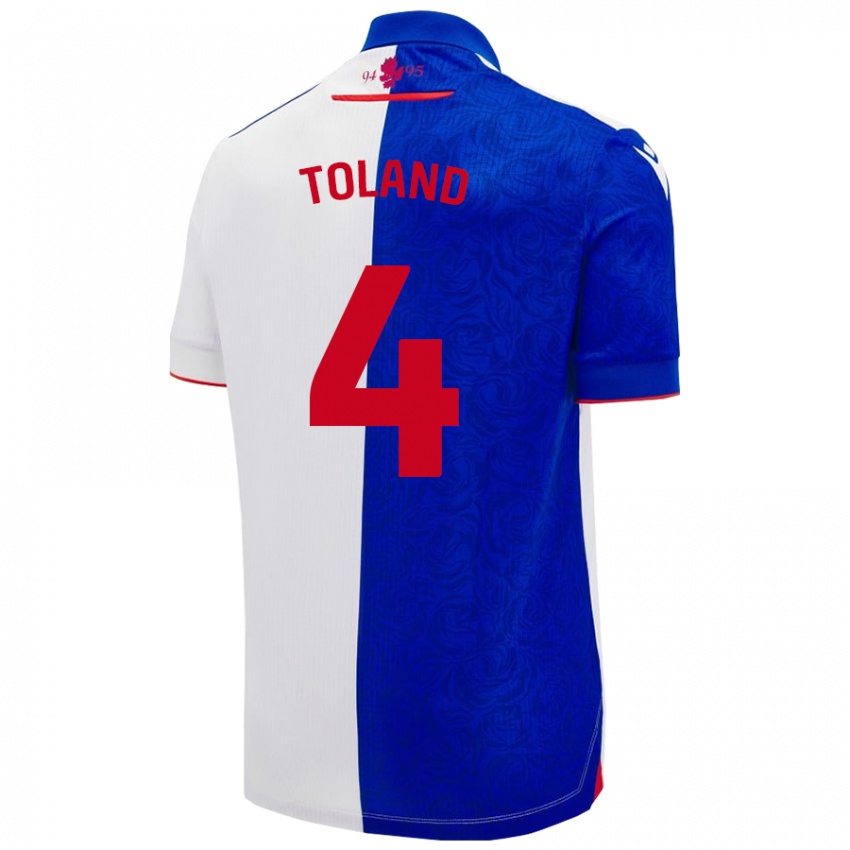 Kinderen Tyler Toland #4 Hemelsblauw Wit Thuisshirt Thuistenue 2024/25 T-Shirt