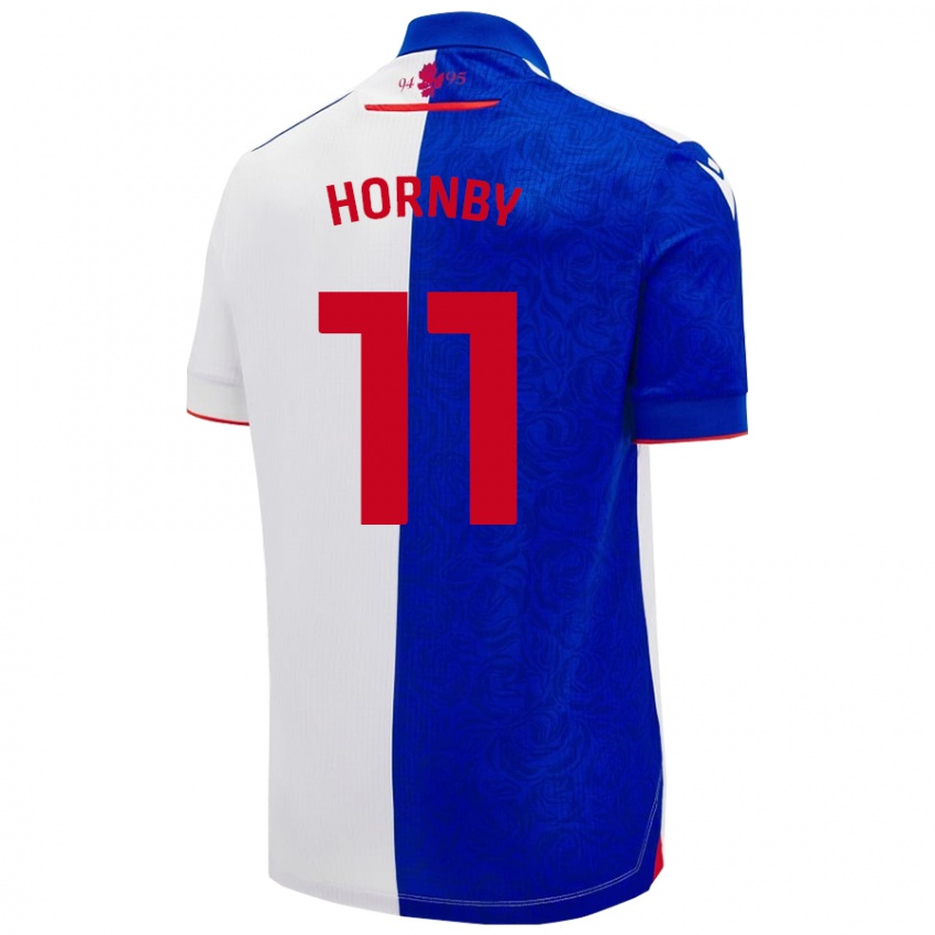 Kinderen Megan Hornby #11 Hemelsblauw Wit Thuisshirt Thuistenue 2024/25 T-Shirt